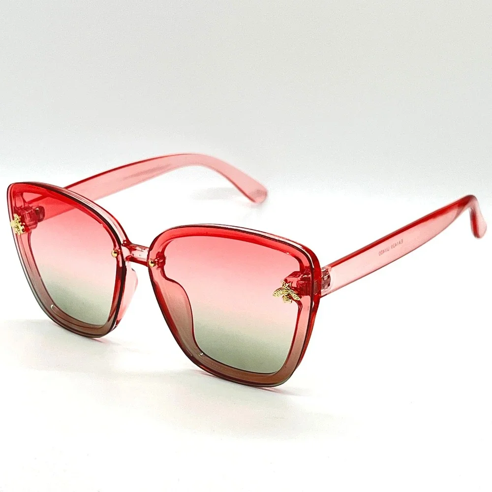 Bee Accented‎ Sunglasses Pink Ombre Fashion Sun Glasses Women